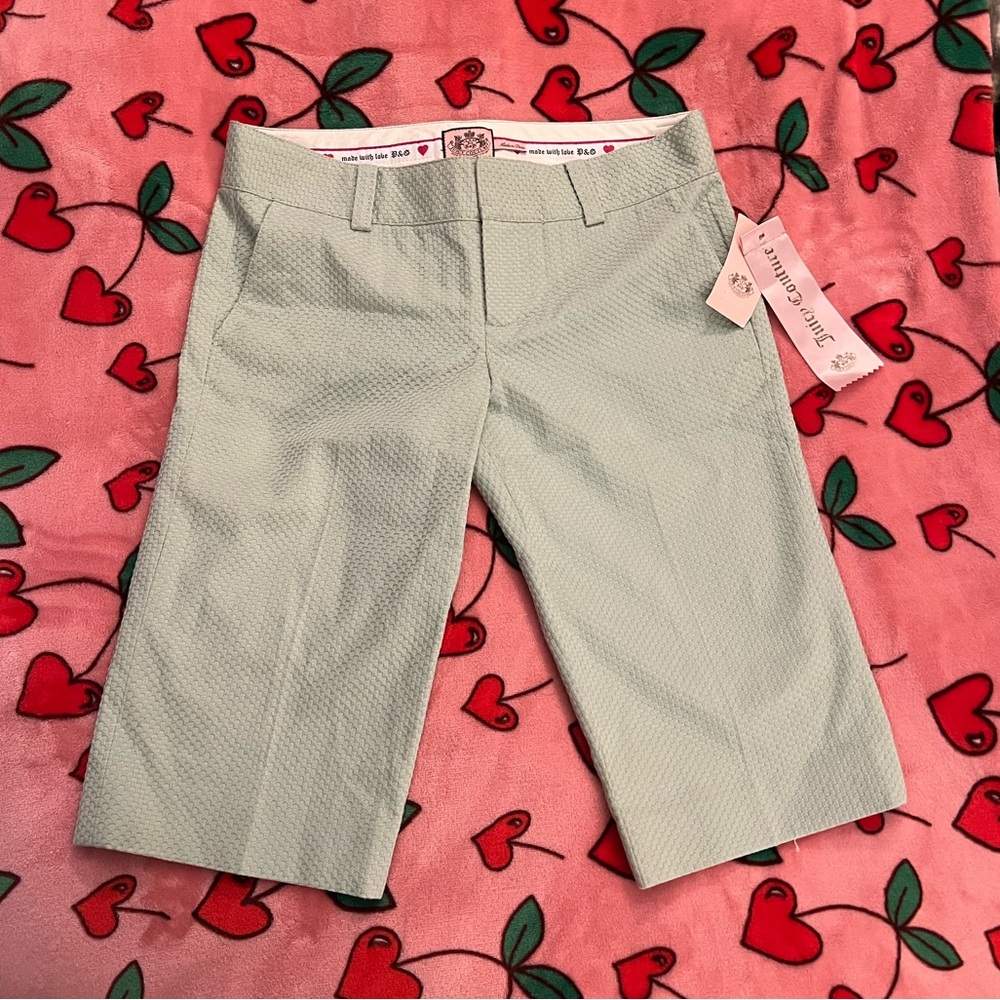 Juicy Couture Green Women’s Bermuda Shorts hip hugger Y2K 2000’s fashion vintage